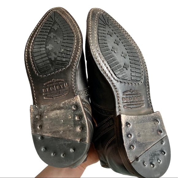 Bed Stu Black Leather Ankle Boots - Picture 7 of 12